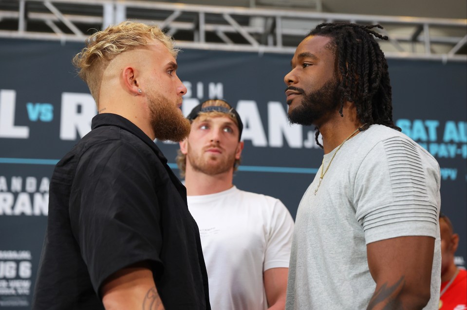 Jake Paul and Hasim Rahman ahead of their August 6 fight