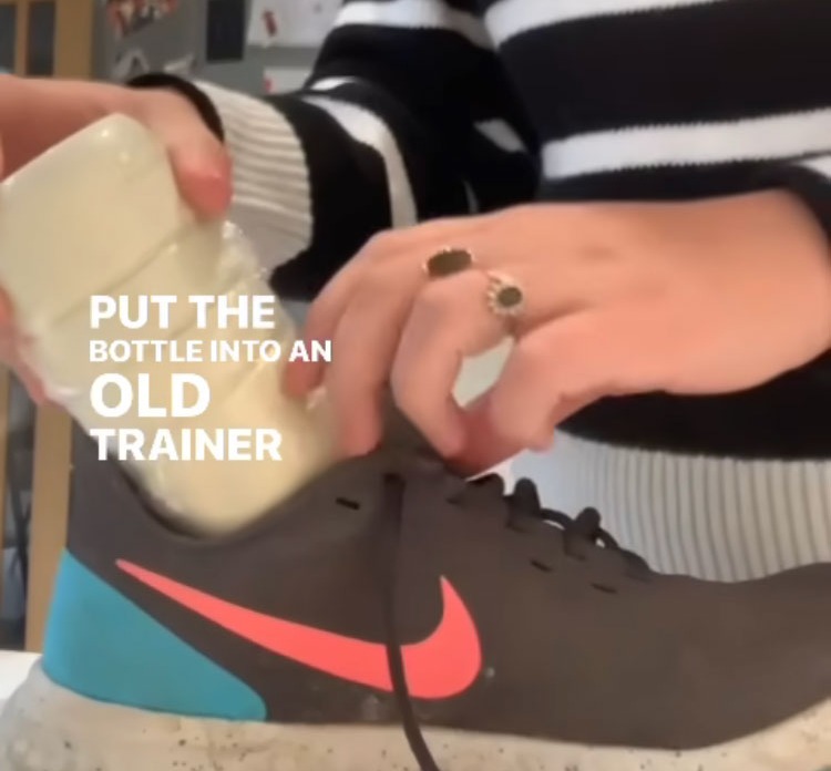 Put the bottle inside an old trainer and the trainer inside a pillowcase