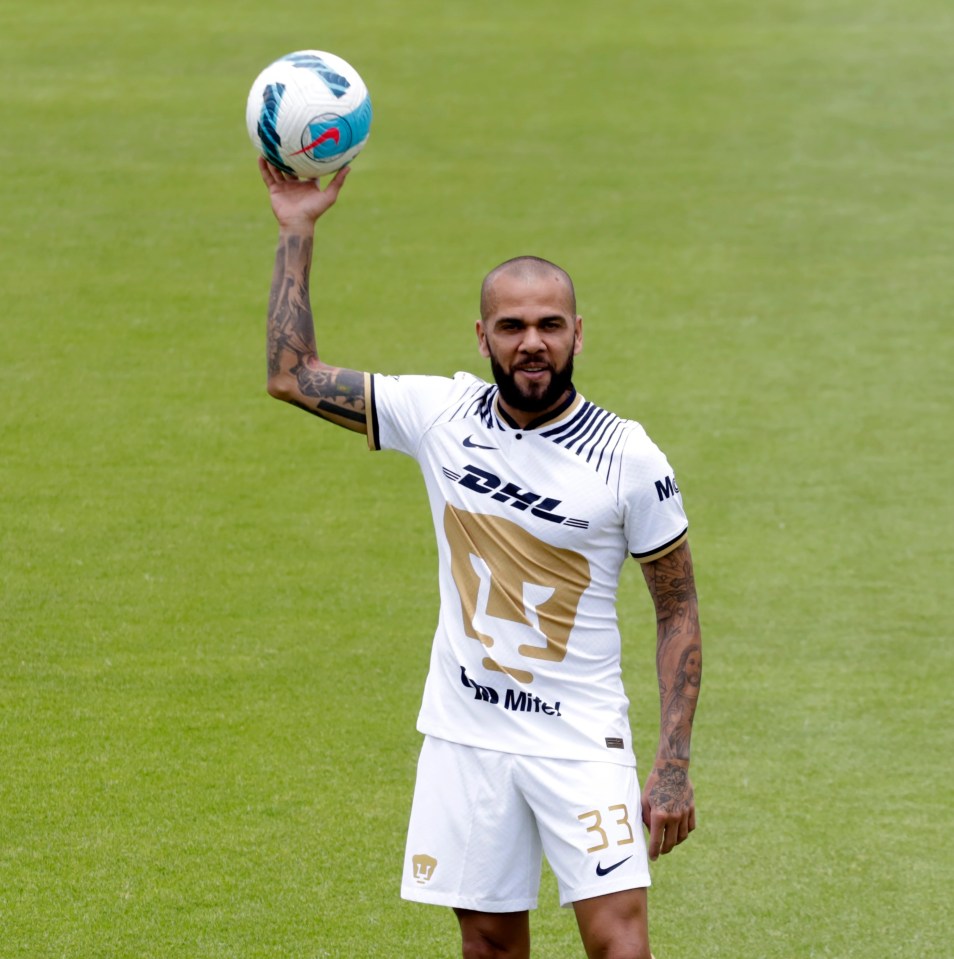 Brazilian Dani Alves is unveiled by Mexican giants UNAM Pumas