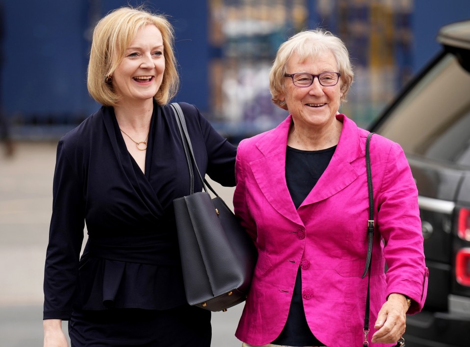 Liz Truss, with her mum Patricia, has received a boost after Defence Secretary Ben Wallace backed her campaign