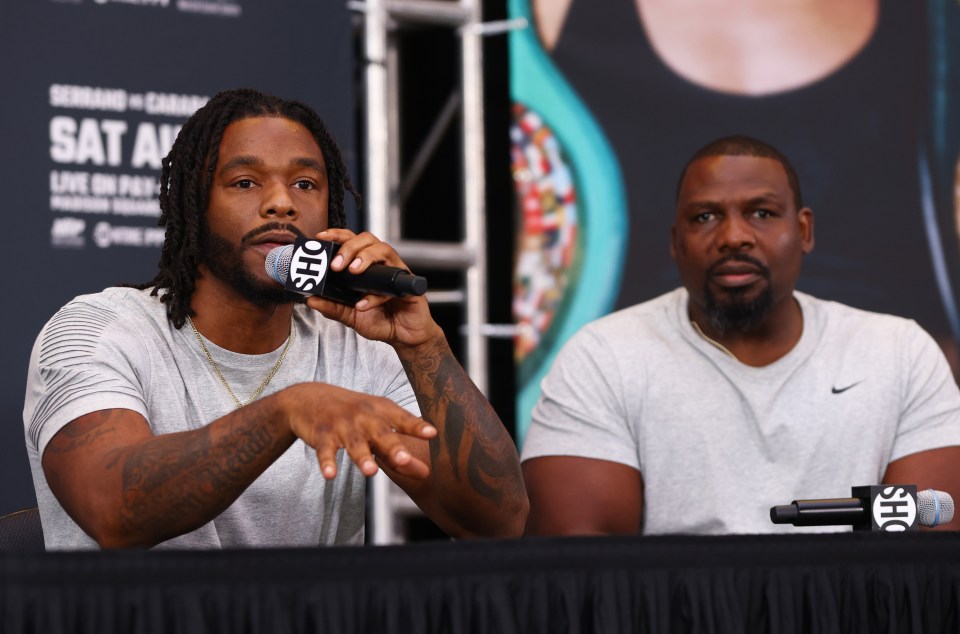 Rahman Jr, left, failed to drop from 215lbs to 200lbs for the weigh in