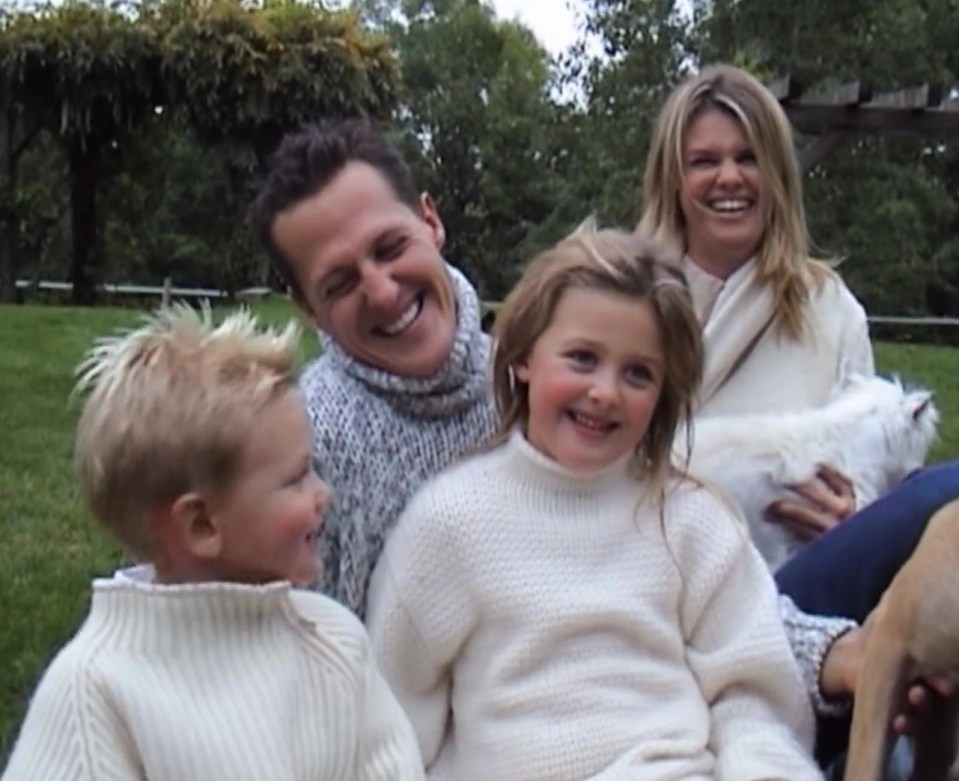 Michael and Corinna with son Mick and daughter Gina-Maria as children