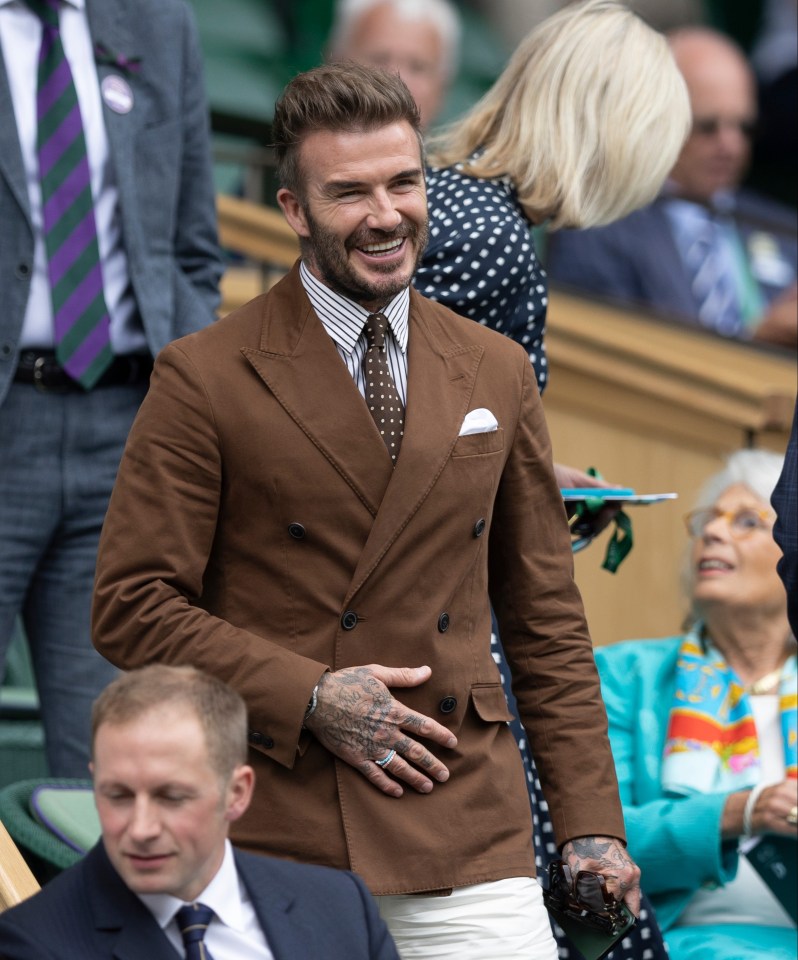 Becks looked as classy as ever with his dapper outfit