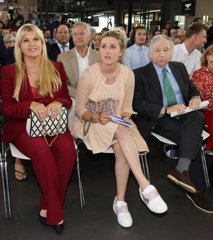 Corinna and Gina-Maria Schumacher - alongside Michael's pal Jean Todt - at an award ceremony in Germany