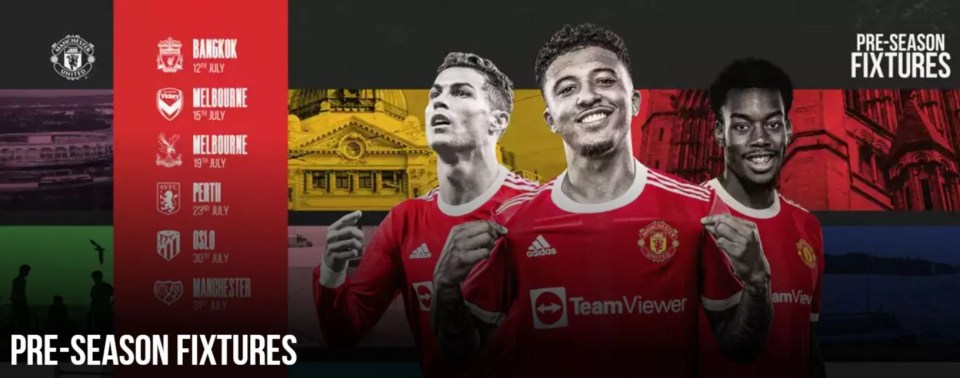 Ronaldo is used to advertise United's pres-season tour