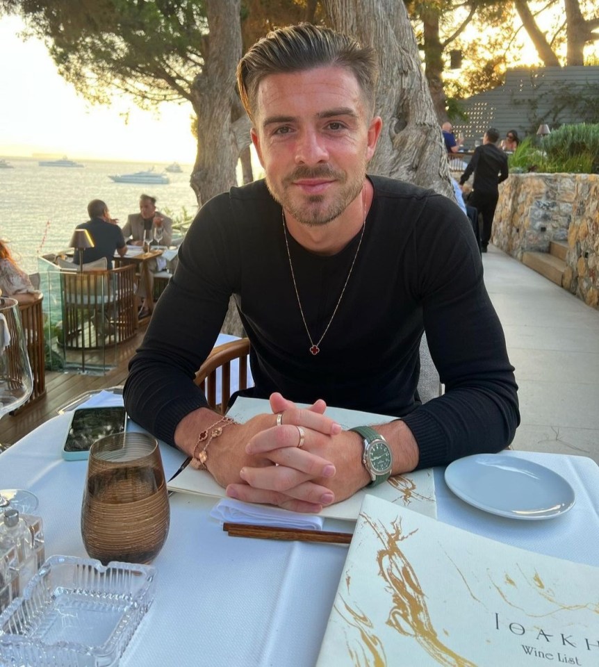 Grealish posted a shot of himself dressed up stylishly for dinner