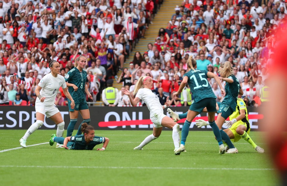 Chloe Kelly poked in England's extra-time winner to spark pandemonium at Wembley