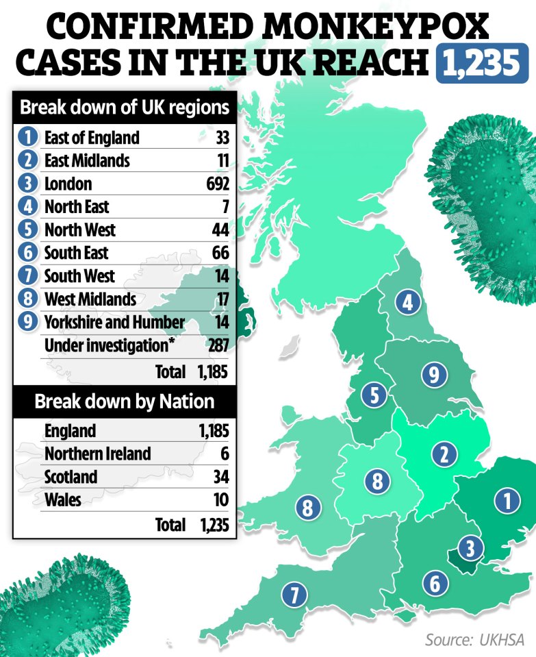 The breakdown of UK cases