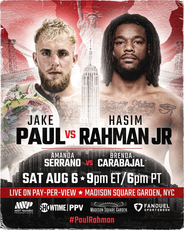 Jake Paul has confirmed Hasim Rahman Jr as the replacement for Tommy Fury