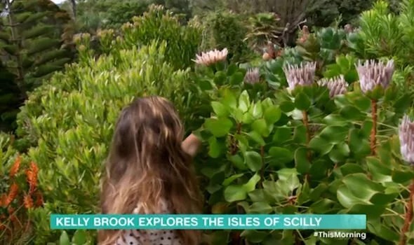 The former glamour model was given a tour around the Isles of Scilly