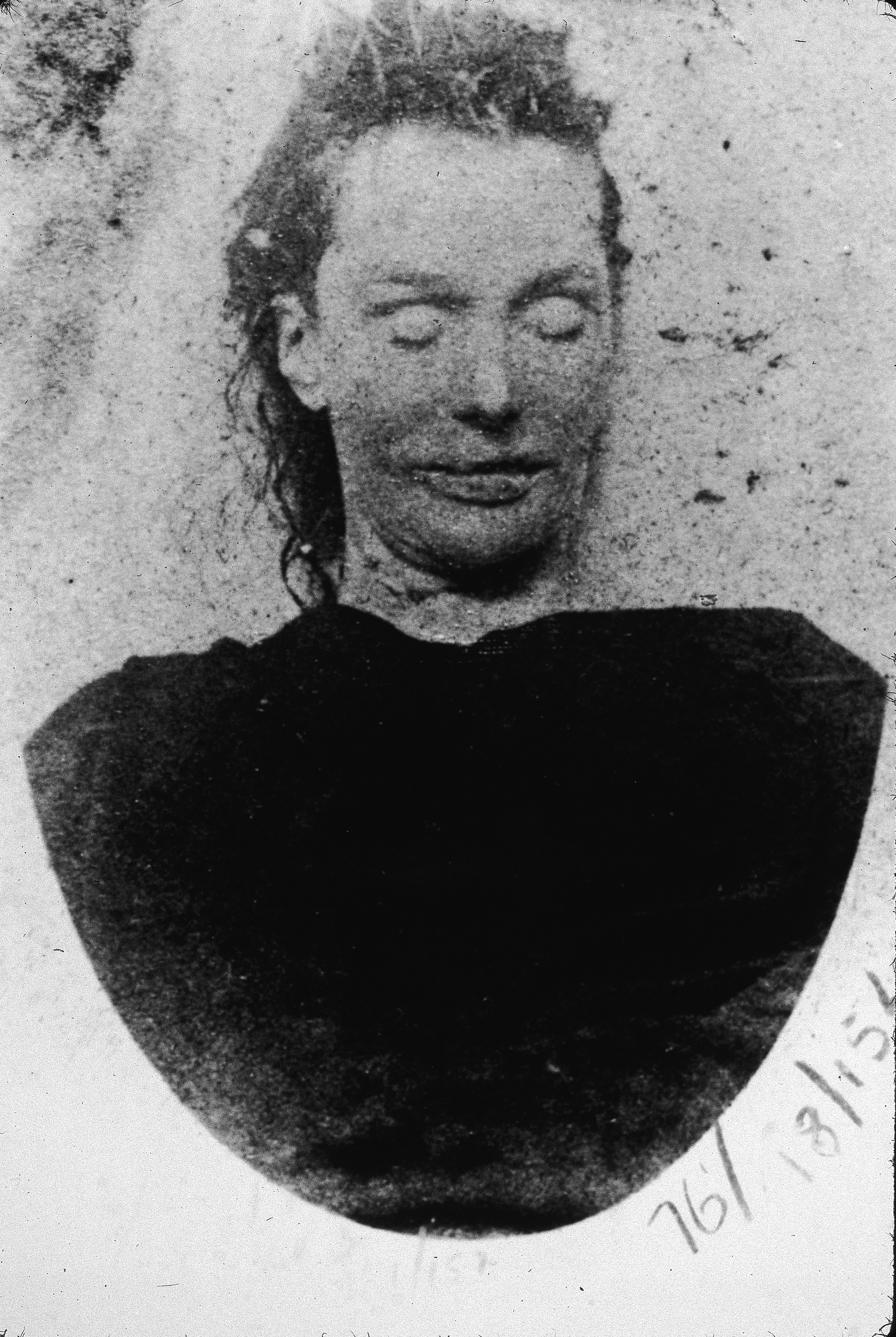 The corpse of Elizabeth Stride, murdered by Jack the Ripper