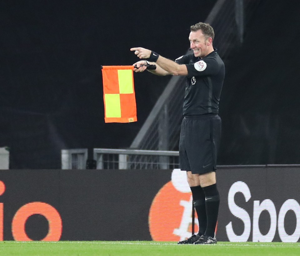 The assistant referee will raise their flag to make the referee, players and the fans aware a player is in an offside position