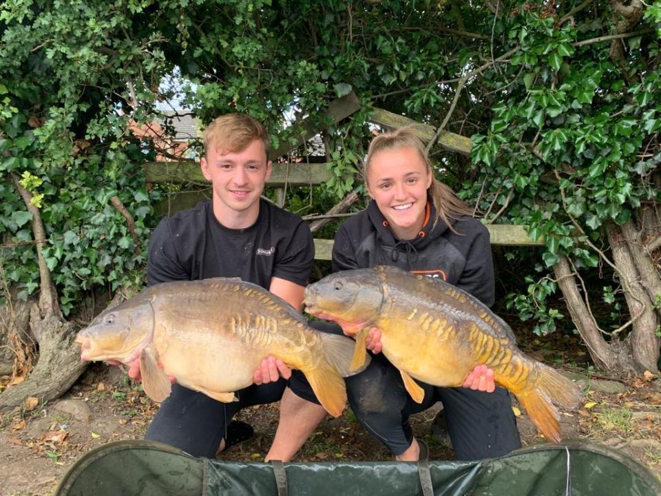 Georgia Stanway and Olly Ashall-Bott, a rugby league player, are keen on fishing