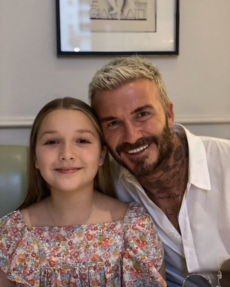 Beckham says his daughter Harper has been inspired by the Lionesses