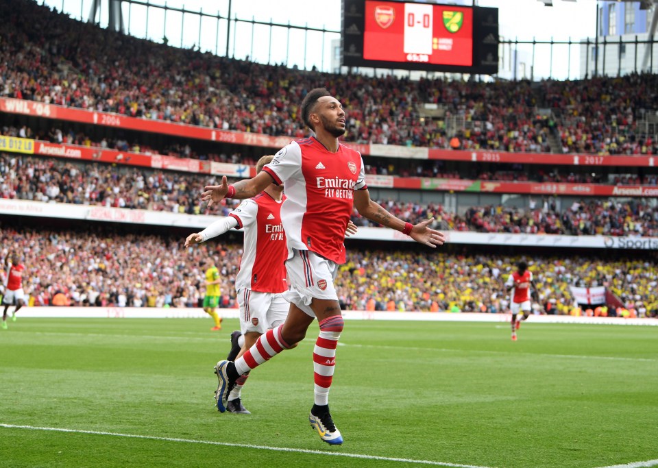 Pierre-Emerick Aubameyang netted the winner against Norwich after Arteta's speech