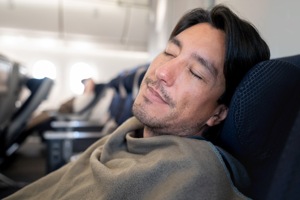 Sleeping on the plane can help you avoid jetlag if you're due to arrive in the morning