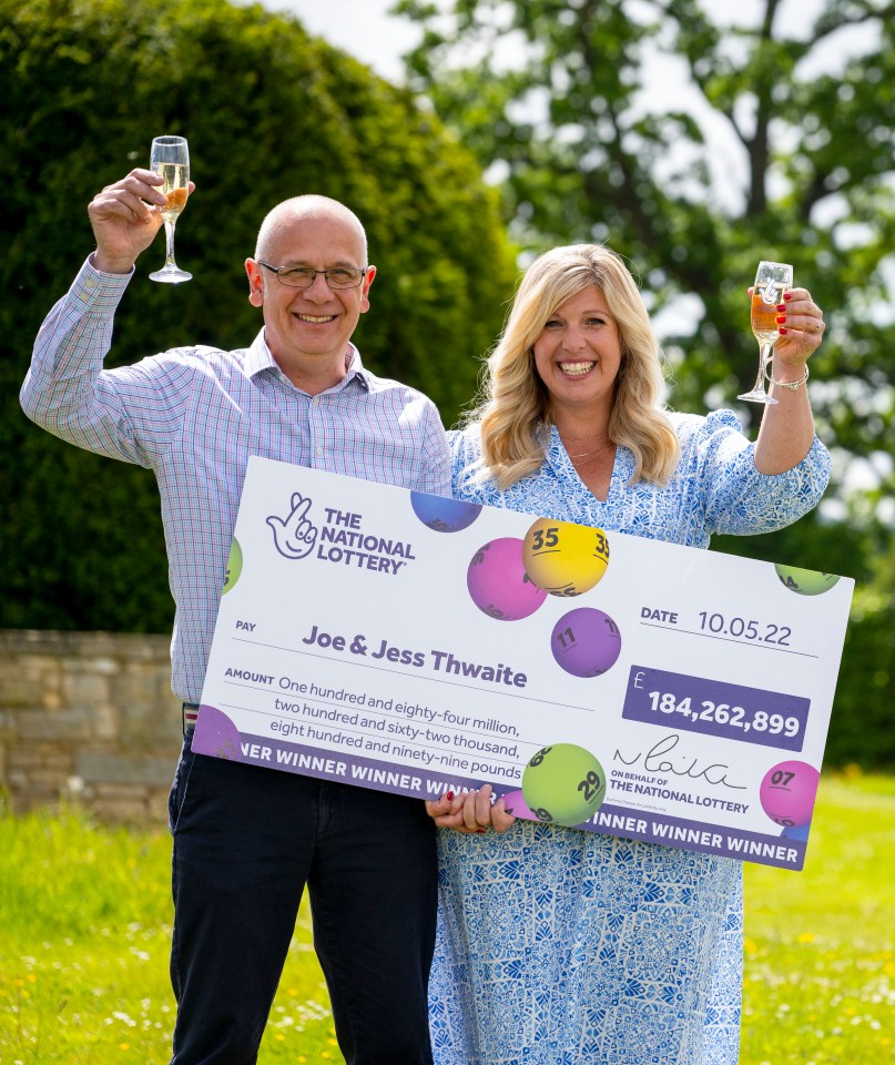 Joe and Jess Thwaite, from Gloucester, were the previous biggest winners after bagging £184m