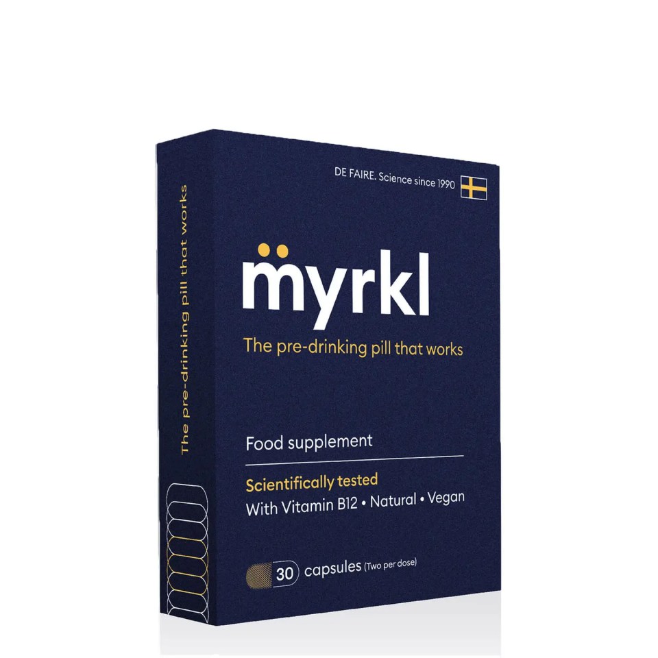 Myrkl tablets cost £30 for 30 pills and are taken two at a time, an hour before drinking