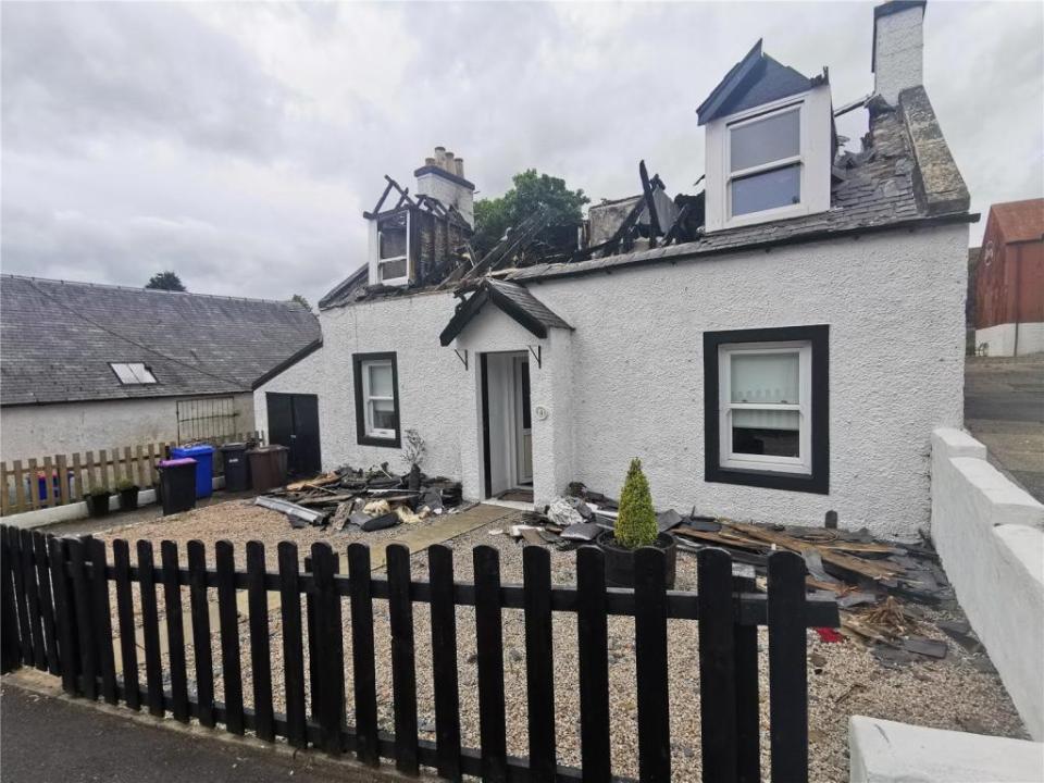 A fire gutted the home and now it doesn't have a roof