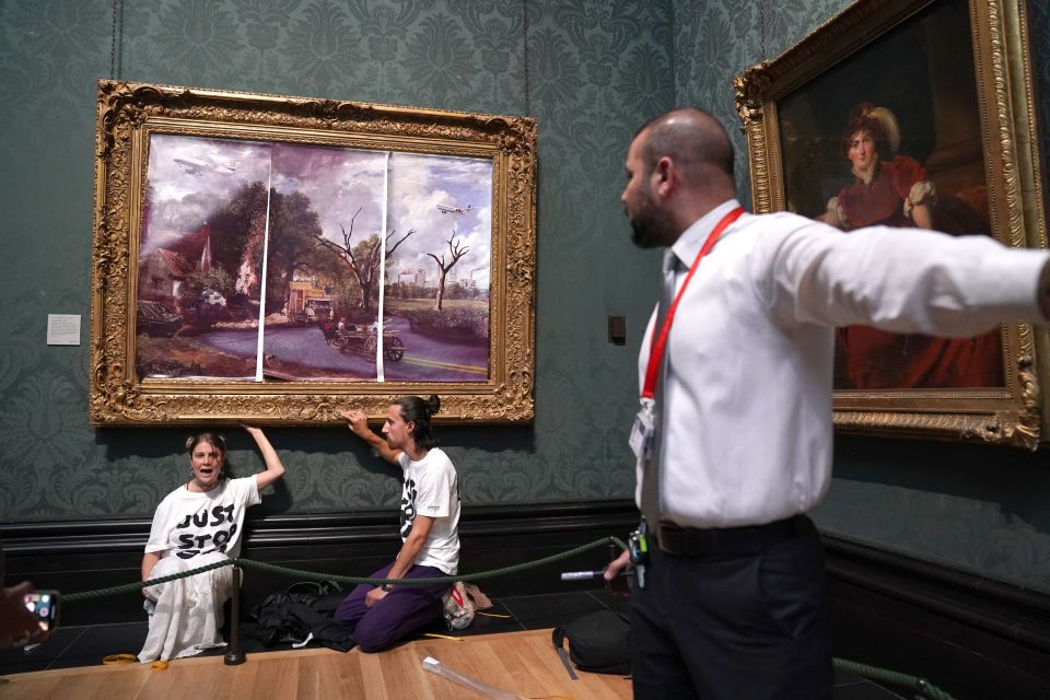 Just Stop Oil protesters have previously glued themselves to artwork