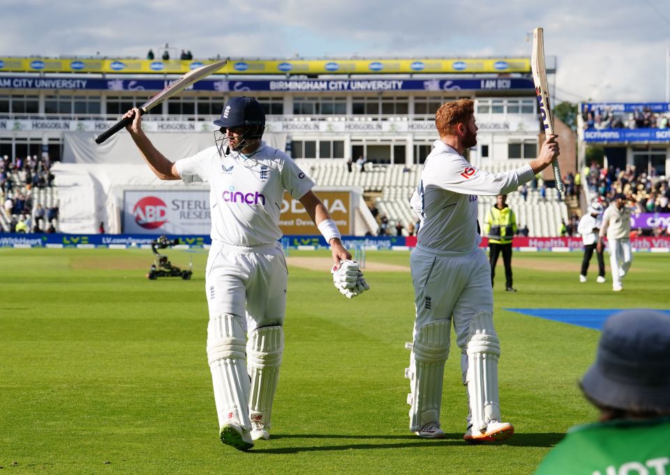 Root (76) and Bairstow (72) were both not out at the end of day four