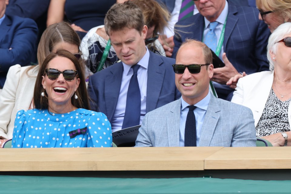 Kate and Prince William were all smiles as they watched the action unfold from the Royal Box