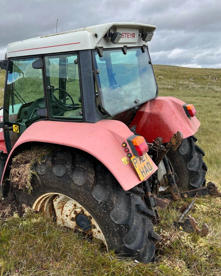 The teen attempted to tow a tractor with a Land Rover