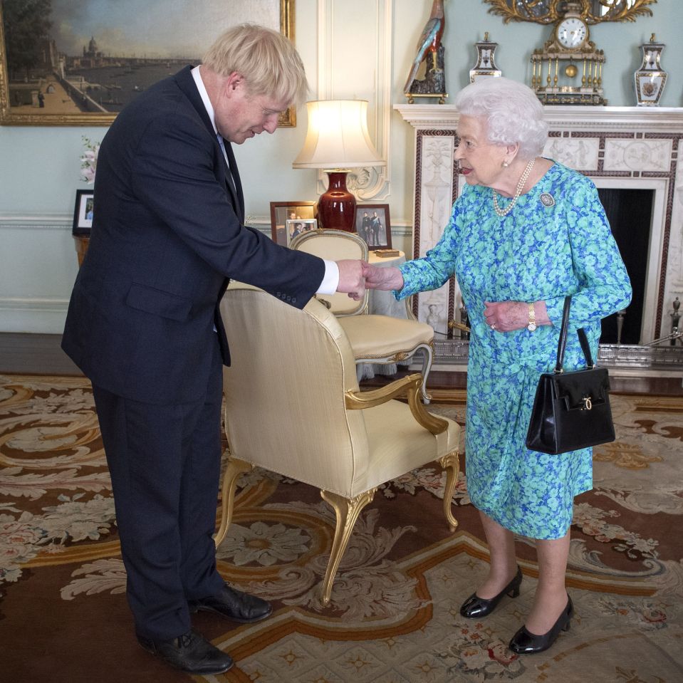 Boris Johnson meets the Queen upon becoming PM in 2019