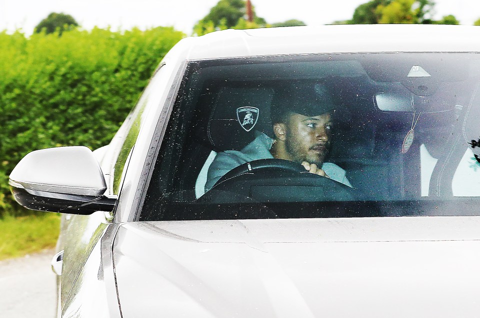 Jadon Sancho arrived at Carrington in a Lamborghini