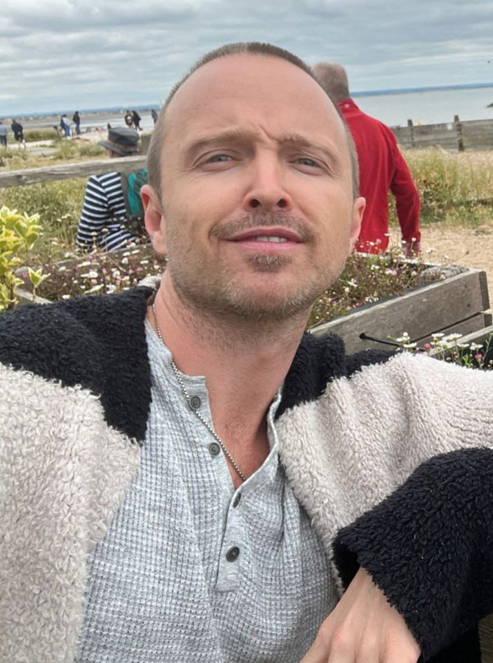 Aaron Paul was seen holidaying at the Kent seaside in Whitstable