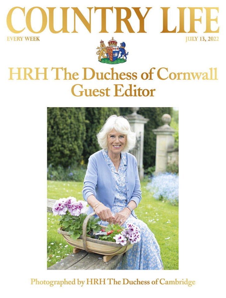 Camilla wore a simple floral dress and cardi for her appearance on the cover of Country Life magazine to mark her upcoming 75th birthday