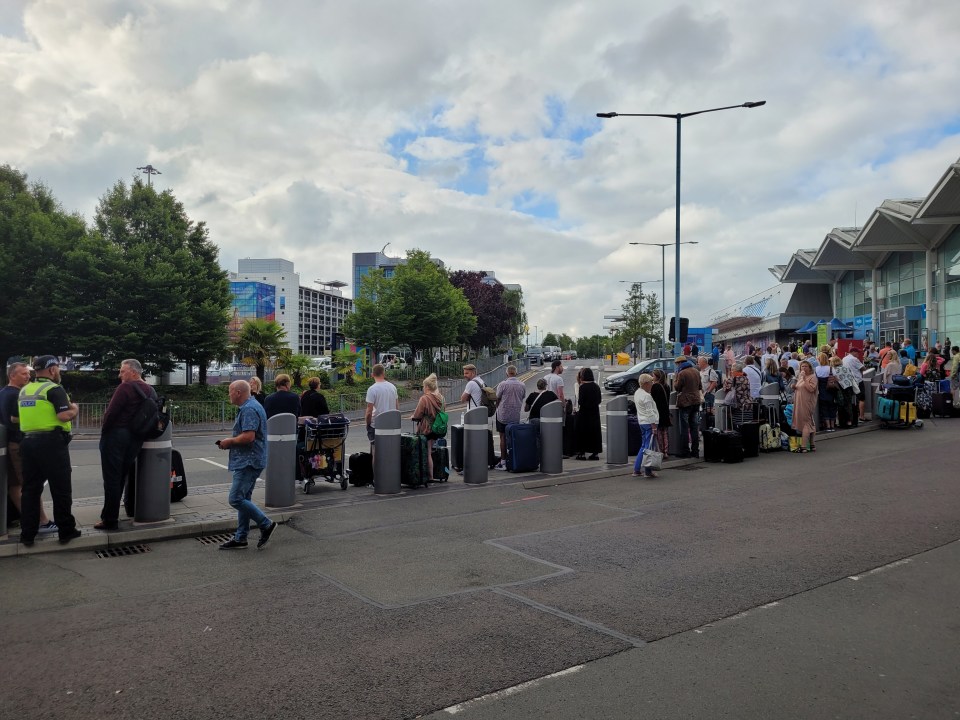 Brits faced lengthy queues at Birmingham Airport on Saturday