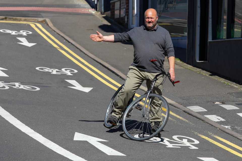 Local David Holland has called the new cycle lane ‘pointless’