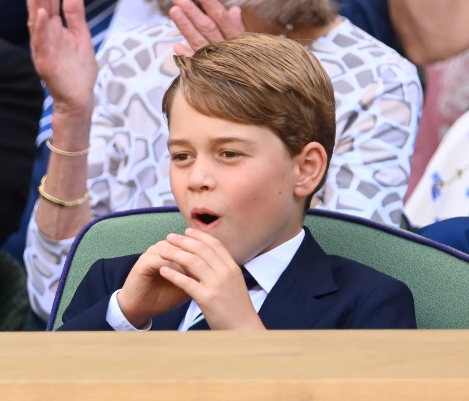 Prince George was left shocked when Nick Kyrgios used the F-word while standing in front of the Royal Box during the Wimbledon final