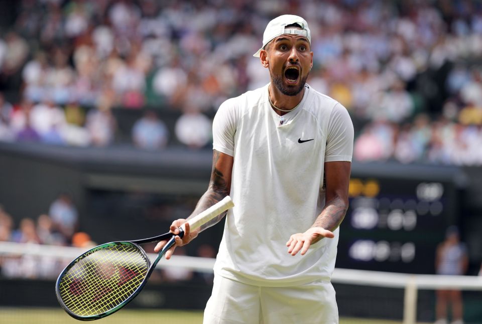 Kyrgios was raging at one woman in the crowd during the Wimbledon final