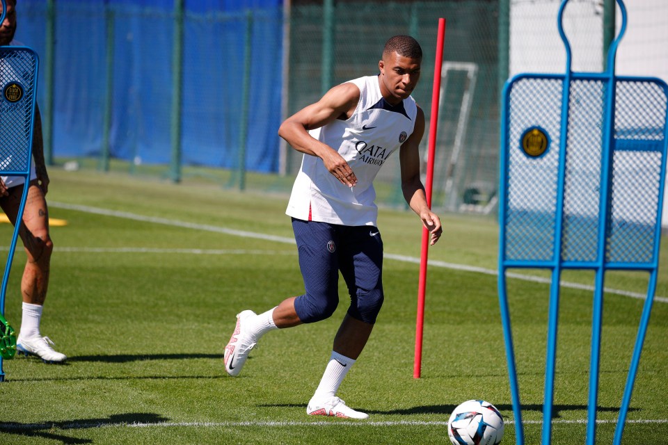 Kylian Mbappe is back in training after penning his new deal at the end of last season