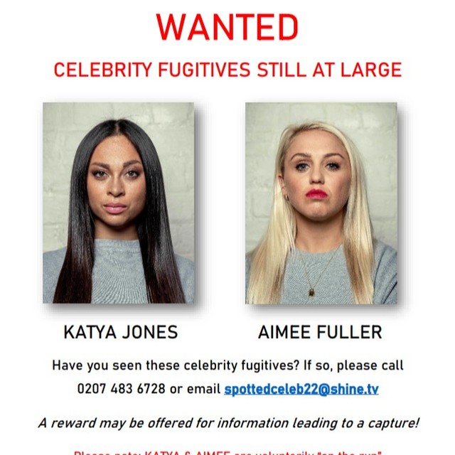 Katya is on the run with pal Aimee Fuller