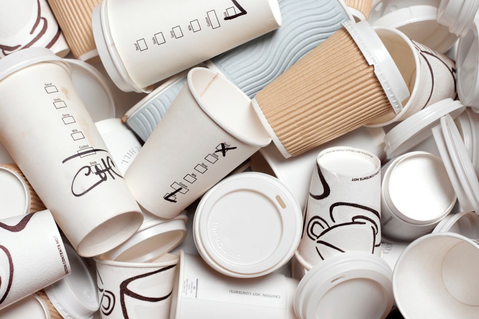 Brits buy more than 3.2billion drinks in paper cups every year, according to the survey