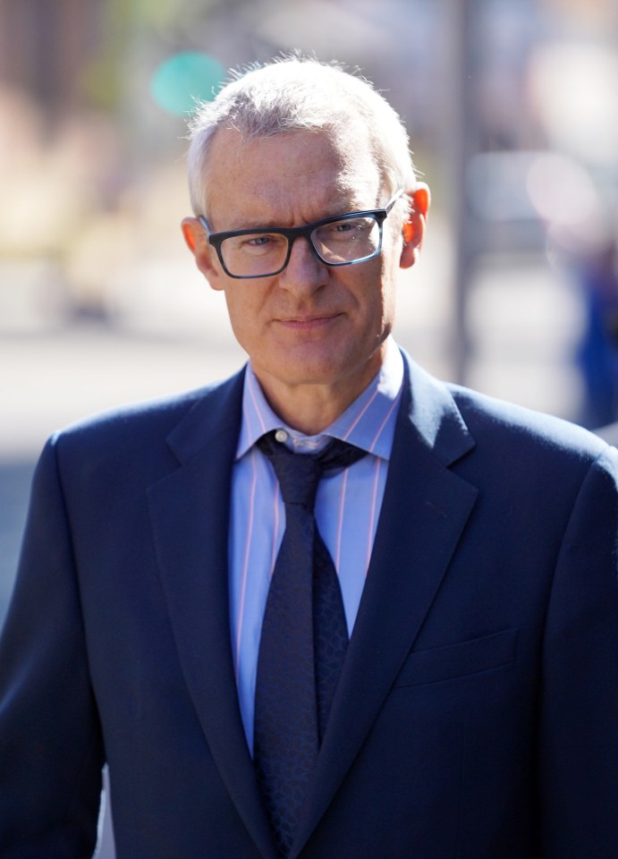 Jeremy Vine arriving at Nottingham Crown Court today