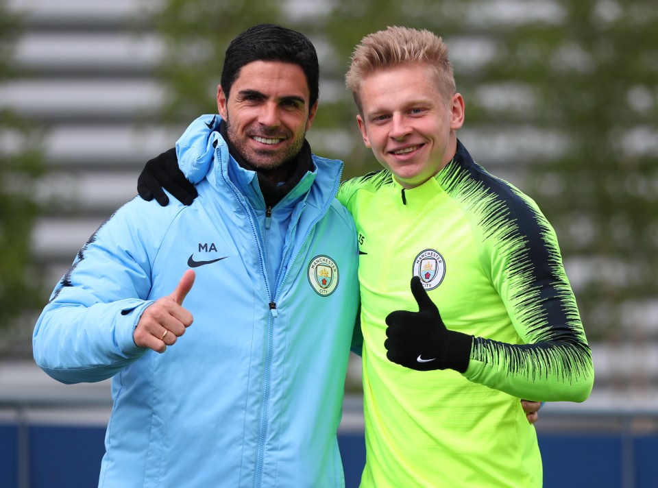 Arsenal boss Mikel Arteta is keen for a reunion with Oleksandr Zinchenko