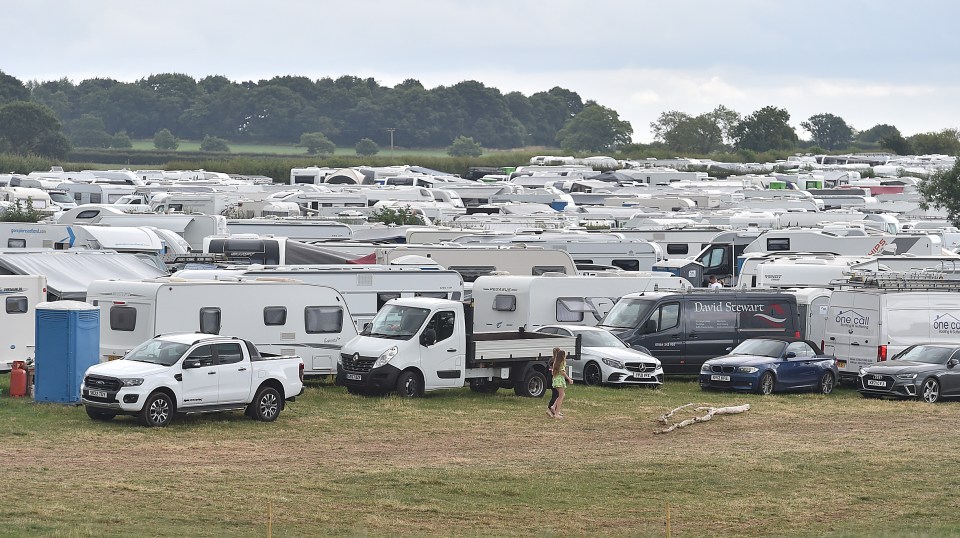 Some 750 caravans are in the village for a religious festival