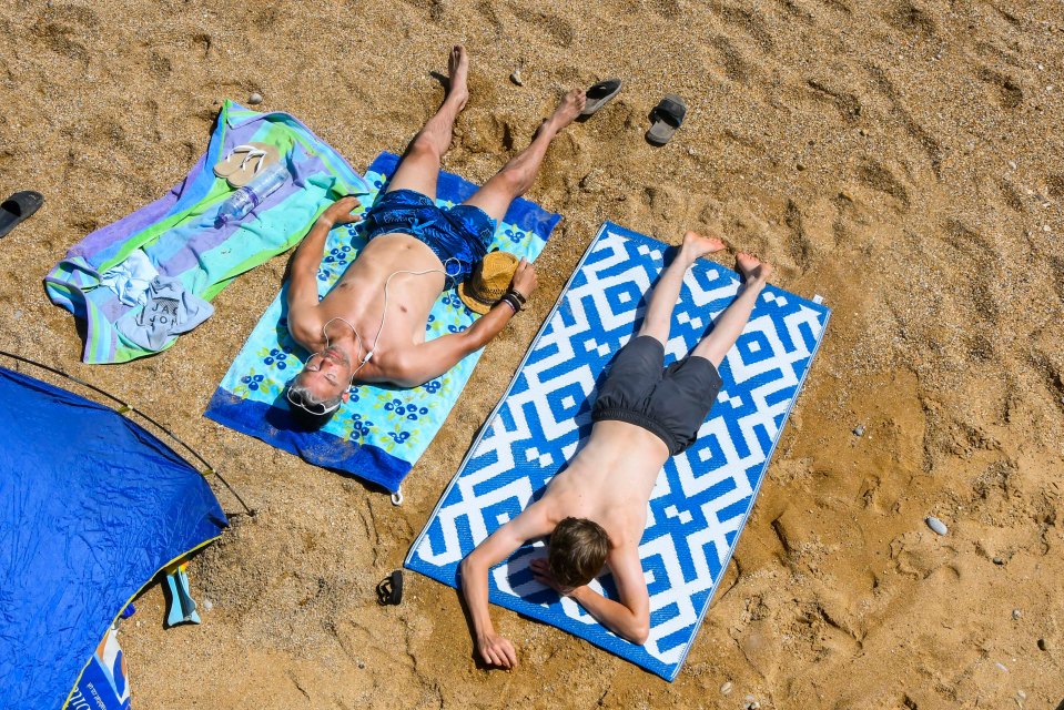 Sunbathers have been enjoying the sunshine