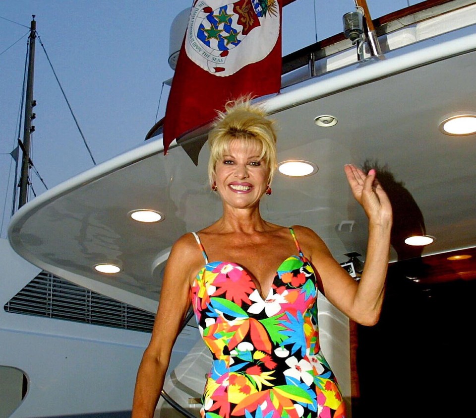 Ivana looking glamorous on a yacht in Saint-Tropez