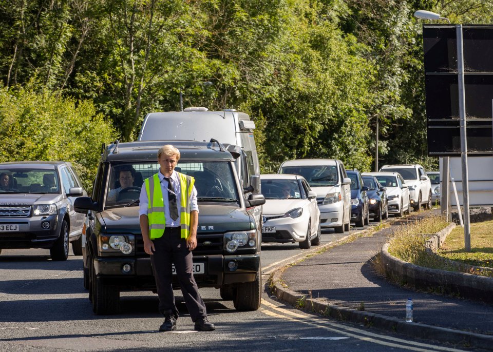 Staff had to control queues at the Devon filling station