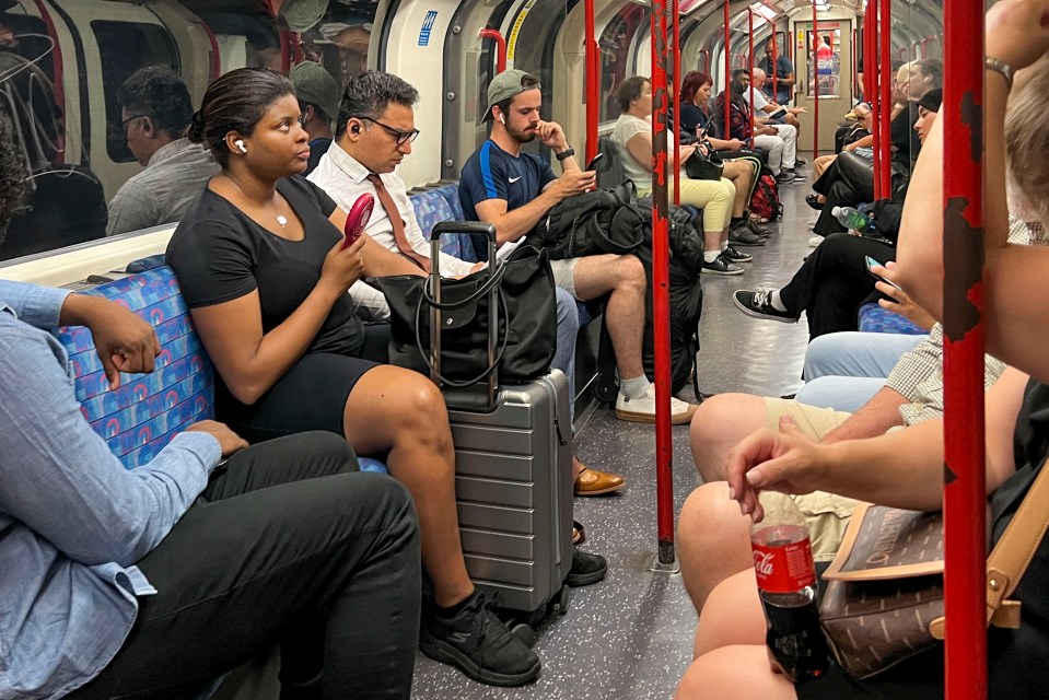 Summer heat on London’s Underground Tube trains