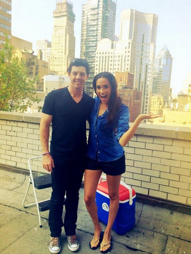 Rory McIlroy posed with Meghan Markle during the Ice Bucket Challenge craze in 2014