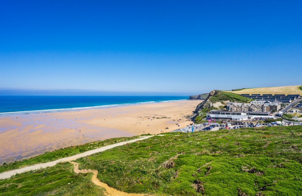 Watergate Bay, beach and seaside resort north of Newquay