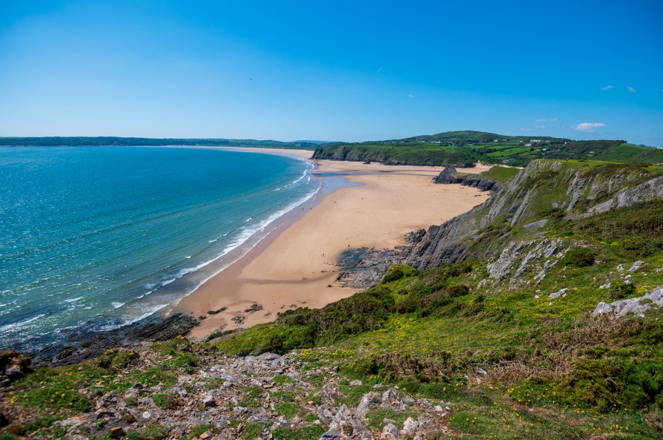 Three Cliffs Bay on the Gower Peninsula, Near Swansea