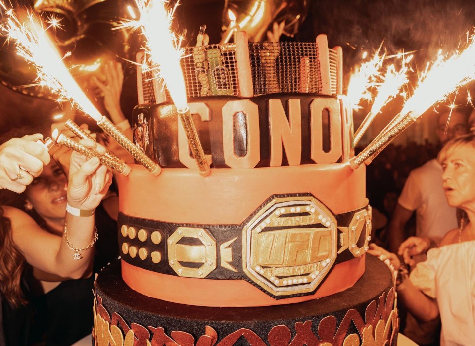 Conor McGregor's amazing UFC octagon and title belt cake