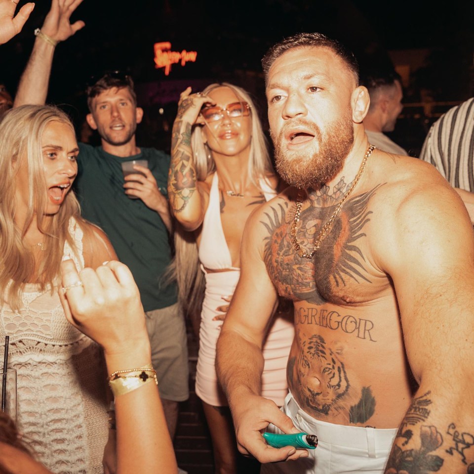 UFC superstar Conor McGregor enjoyed a lavish birthday party in Ibiza